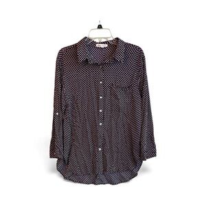 Grand & Greene Black and pink Polka Dot Button Down Shirt
